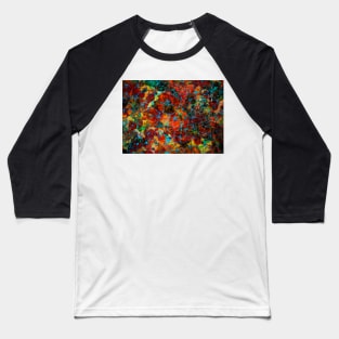 Floral red abstract Baseball T-Shirt